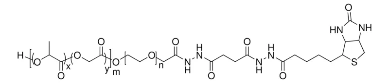 Sigma-Aldrich Biotin-poly(ethylene glycol)-b-poly(lactide-co-glycolide)，PEG平均Mn 2,000，PLGA平均Mn 10,000，丙交酯：乙交酯50：50
