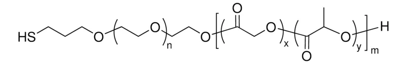 Sigma-Aldrich Thiol poly(ethylene glycol)-block-poly(lactide-co-glycolide)，PEG平均Mn 5,000，PLGA平均Mn 15,000，丙交酯：乙交酯50：50