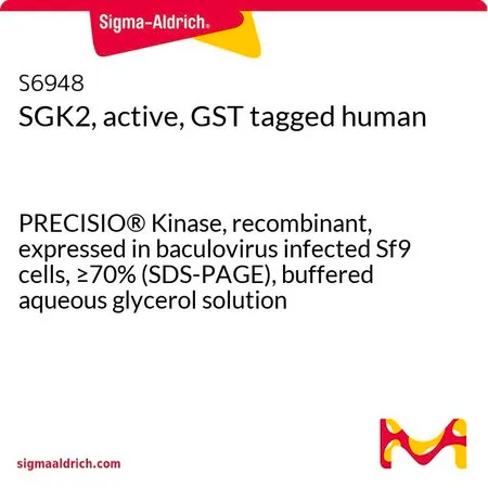Sigma-Aldrich SGK2, active, GST tagged human,PRECISIO®激酶,重组,在杆状病毒感染的Sf 9细胞中表达,≥70%(SDS-PAGE),甘油缓冲水溶液