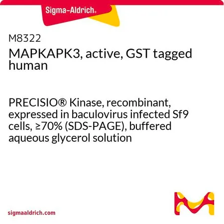 Sigma-Aldrich MAPKAPK3, active, GST tagged human,PRECISIO®激酶,重组,在杆状病毒感染的Sf 9细胞中表达,≥70%(SDS-PAGE),甘油缓冲水溶液