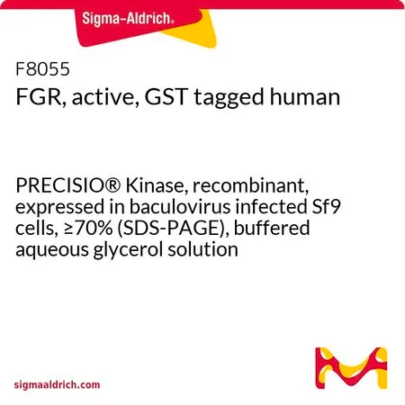 Sigma-Aldrich FGR, active, GST tagged human,PRECISIO®激酶,重组,在杆状病毒感染的Sf 9细胞中表达,≥70%(SDS-PAGE),甘油缓冲水溶液