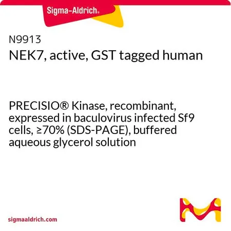Sigma-Aldrich NEK7, active, GST tagged human,PRECISIO®激酶,重组,在杆状病毒感染的Sf 9细胞中表达,≥70%(SDS-PAGE),甘油缓冲水溶液
