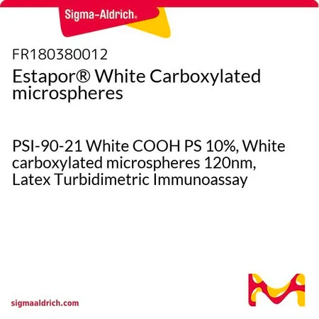 Sigma-Aldrich Estapor® White Carboxylated microspheres,PSI-90 - 21白色COOH PS 10%,白色羧基化微球120 nm,乳胶比浊免疫测定-订购请点击"请求更多信息"