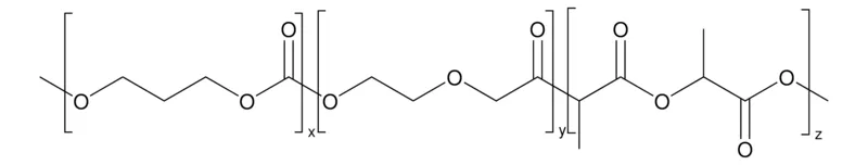 Sigma-Aldrich Poly(trimethylene carbonate-co-p-dioxanone-co-L-lactide)，TMC：PDO：丙交酯14：7：79，粘度1.5 dL/g