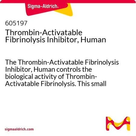 Sigma-Aldrich Thrombin-Activatable Fibrinolysis Inhibitor, Human,凝血酶激活纤溶抑制剂,人控制凝血酶激活纤溶的生物活性。这种小分子/抑制剂主要用于生物化学应用。