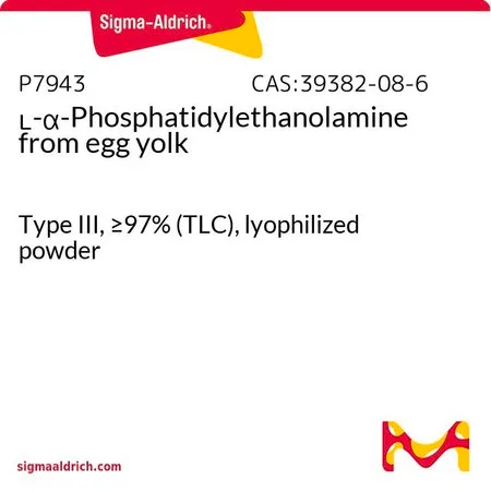 Sigma-Aldrich L-α-磷脂酰乙醇胺 来源于鸡蛋黄,III型,≥97%(TLC),冻干粉