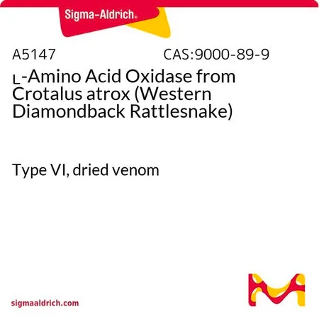 Sigma-Aldrich L-氨基酸氧化酶 来源于西部菱背响尾蛇 （西部菱斑响尾蛇），VI型，干毒液