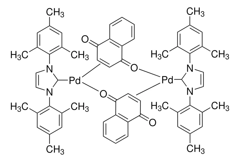 Sigma-Aldrich 1,3-双(2,4,6-三甲基苯基咪唑-2-亚基(1,4-萘醌)钯(0)二聚体,固体,优美科