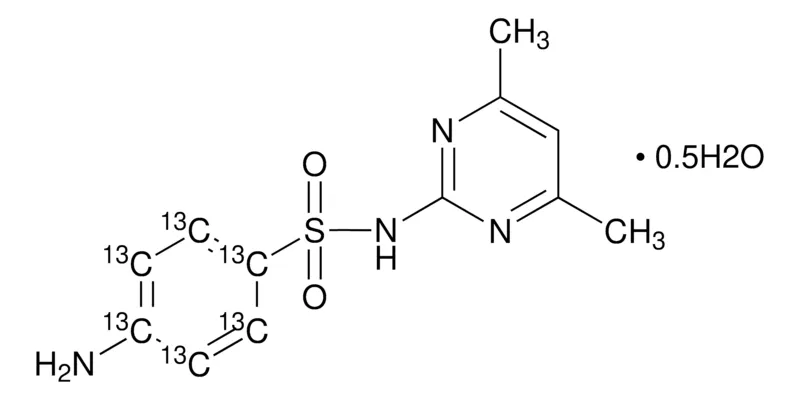 默克Supelco 磺胺二甲嘧啶-(苯基-13C6) 半水合物，VETRANAL®，分析标准品