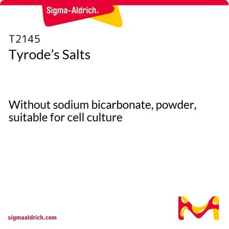 Sigma-Aldrich Tyrode 盐,粉末,不含碳酸氢钠,适用于细胞培养