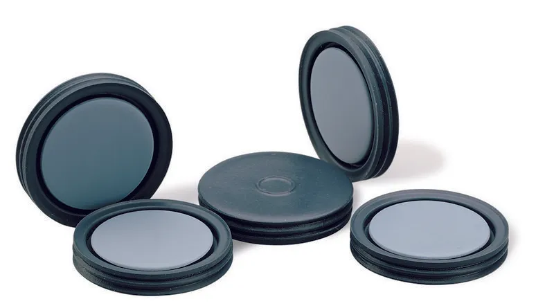 默克Supelco 带 PTFE/丁基橡胶隔垫的钳口密封盖 (Pharma-Fix)，铝密封件（带10 mm中心孔），PTFE面丁基隔膜，直径×厚度20 mm × 3.0 mm，100件装