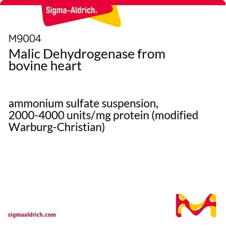 Sigma-Aldrich 苹果酸脱氢酶 来源于牛心脏,硫酸铵悬浮液,2000-4000单位/mg蛋白质(改良Warburg-Christian)