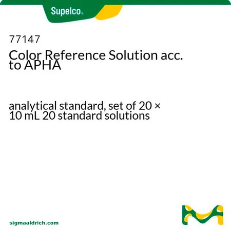默克Supelco 根据 APHA 的色度标准溶液,分析标准品,一组20 × 10 mL 20份标准品溶液