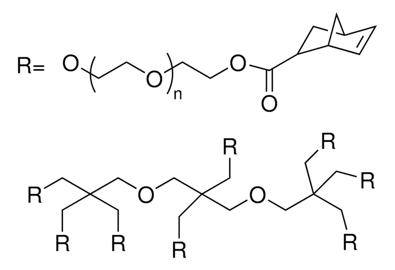 Sigma-Aldrich 8arm-PEG20K-Norbornene, tripentaerythritol core，平均MN 20,000，降冰片烯，三季戊四醇核，硫醇反应性