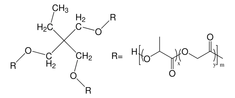Sigma-Aldrich 3arm-poly(lactide-co-glycolide)，平均Mn为38000 - 60000，丙交酯∶乙交酯为55 ∶ 45