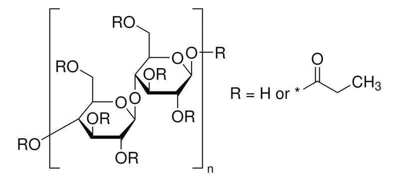 Sigma-Aldrich 丙酸纤维素，平均Mw~130,000，平均Mn~70,000