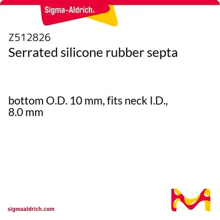 Sigma-Aldrich Serrated silicone rubber septa，底部外径10 mm，适合颈部内径8.0 mm