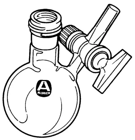 Sigma-Aldrich Solvent storage flask with glass stopcock on side-arm，容量100 mL，母接头：ST/NS 14/20