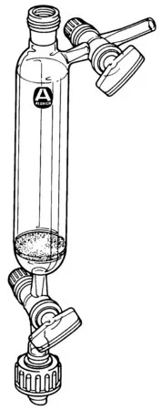 Sigma-Aldrich Filter funnel with drip-tip and two glass stopcocks, one on side-arm，容量75 mL，公接头：ST/NS 14/20，母接头：ST/NS 14/20