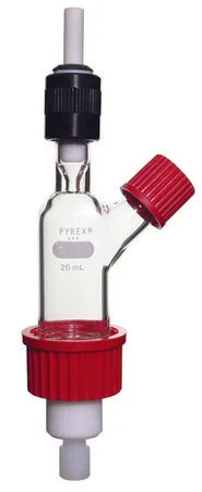 Sigma-Aldrich System 45™ vessel with threaded side port and removable fritted disc，容量~125 mL，完整