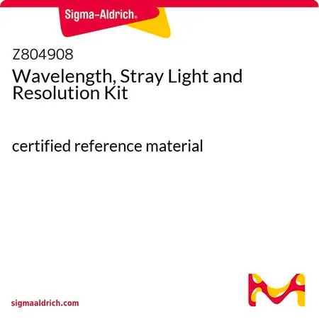 Sigma-Aldrich Wavelength, Stray Light and Resolution Kit，认证参考材料
