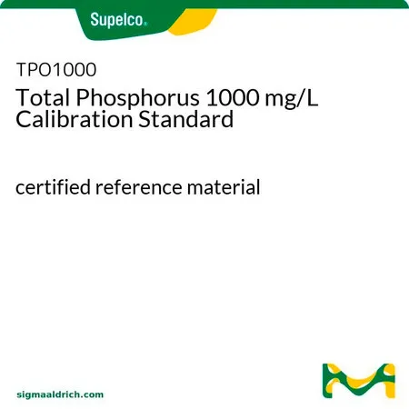默克Supelco Total Phosphorus 1000 mg/L Calibration Standard，认证参考材料