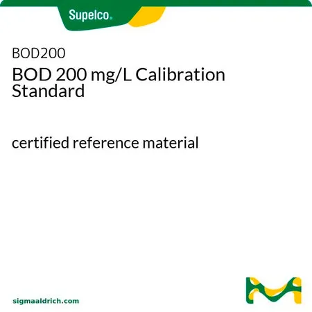 默克Supelco BOD 200 mg/L Calibration Standard,认证参考材料