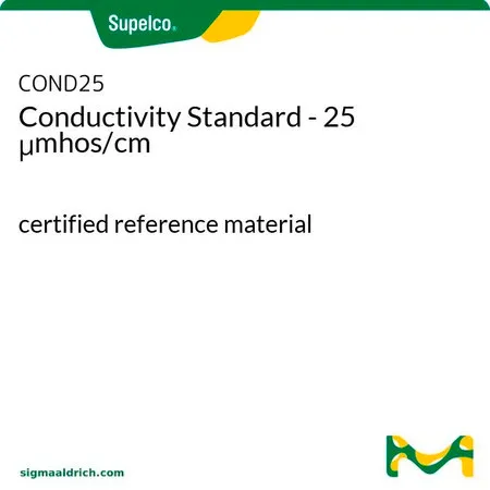 默克Supelco Conductivity Standard - 25 μmhos/cm,认证参考材料