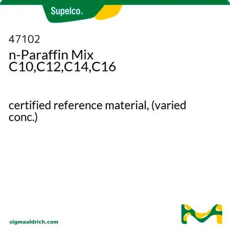默克Supelco 正链烷烃混标 C10,C12,C14,C16,有证参比物质(不同浓度)