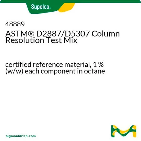 默克Supelco ASTM® D2887/D5307 色谱柱分辨率测试混标,经认证的参考物质,辛烷中各组分的1%(w/w)