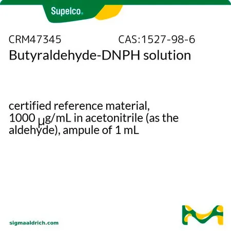 默克Supelco 丁醛-DNPH标准液，经认证的参比物质，1000 μg/mL乙腈溶液（以醛计），1 mL安瓿
