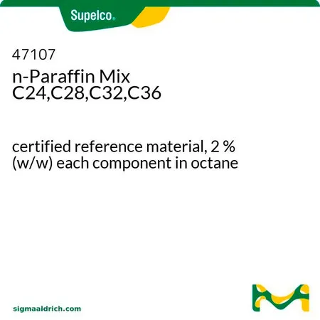 默克Supelco 正链烷烃混标 C24,C28,C32,C36,经认证的参考物质,辛烷中各组分的2%(w/w)