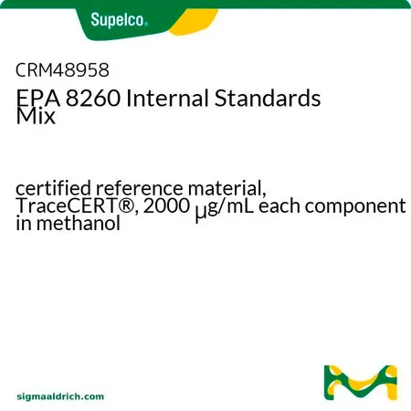 默克Supelco EPA 8260A 内标混标，经认证的参比物质，TraceCERT®，甲醇中的每种组分均为2000 μg/mL