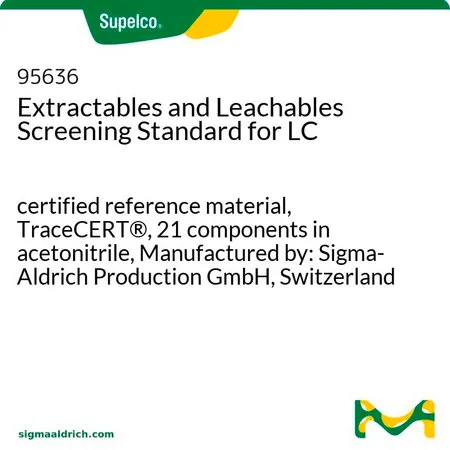 默克Supelco 用于LC的可萃取物和可浸出物筛选标准品,经认证的参比物质,TraceCERT®,乙腈中的21种组分,生产商:Sigma-Aldrich Production GmbH,Switzerland