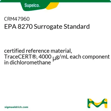 默克Supelco EPA 8270替代混标 CRM，经认证的参比物质，TraceCERT®，4000 μg/mL二氯甲烷中的每种组分