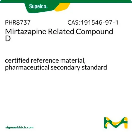默克Supelco Mirtazapine Related Compound D,有证标准物质,药用二级标准品