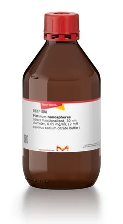 Sigma-Aldrich Platinum nanospheres，柠檬酸盐官能化，30 nm直径，0.05 mg/mL（2 mM柠檬酸钠水溶液缓冲液）