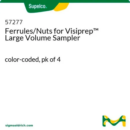 默克Supelco 用于 Visiprep™ 大容量取样器的密封垫/螺母，颜色编码，pk of 4