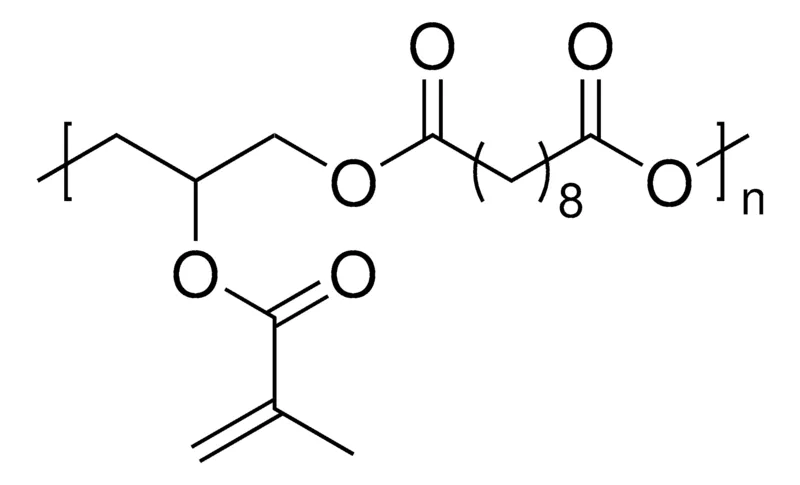 Sigma-Aldrich Poly(glycerol sebacate) methacrylate，甲基丙烯酸化度20%，含有150 ppm MEHQ作为抑制剂
