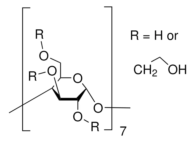Sigma-Aldrich (2-羟乙基)-β-环糊精，标记程度：约0.7 mol/mol纤维素