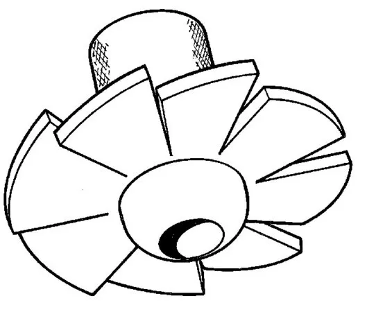 Sigma-Aldrich ACE turbine,适合轴外径,10 mm,直径64 mm