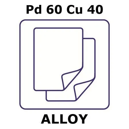 Sigma-Aldrich Palladium-copper alloy, Pd60Cu40，铝箔，25 x 25 mm，0.025 mm厚，不透光（lt）