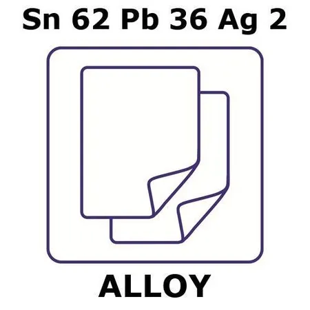 Sigma-Aldrich Tin/Lead/Silver，箔，Sn62%/Pb36%/Ag2%，厚度0.5 mm，尺寸15 × 15 mm，轧制回火