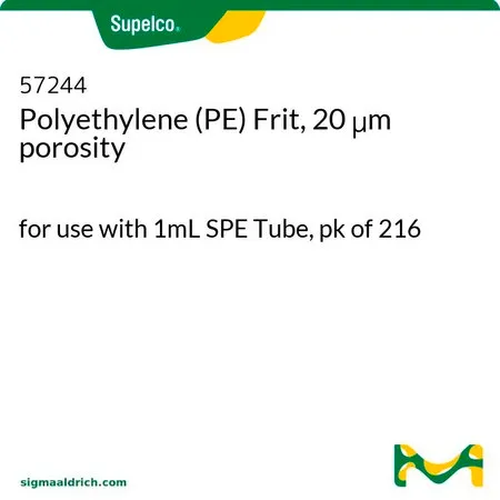 默克Supelco 聚乙烯 (PE) 滤头，20μm 孔径，与1 mL SPE管配套使用，pk of 216