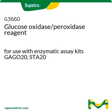 默克Supelco 葡萄糖氧化酶/过氧化物酶试剂，用于酶测定试剂盒GAGO 20、STA 20