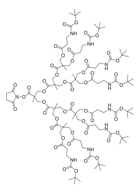 Sigma-Aldrich Polyester bis-MPA dendron 8 NHBoc, 1 NHS (core),第3代
