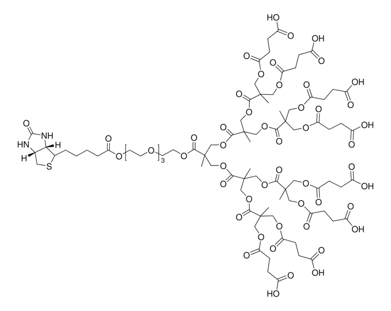 Sigma-Aldrich Polyester bis-MPA dendron 8 carboxyl, 1 biotin (core),第3代