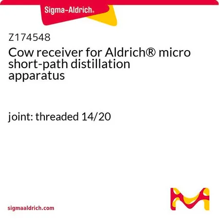 Sigma-Aldrich Cow receiver for Aldrich® micro short-path distillation apparatus，接头：螺纹14/20
