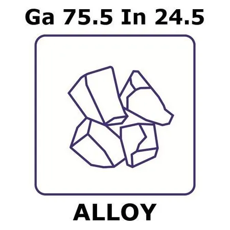 Sigma-Aldrich Gallium/Indium，块状，Ga 75.5%/In 24.5%，最大块状尺寸为10 mm，重量为100 g，液体在室温下调节