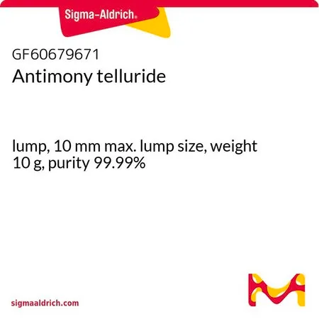 Sigma-Aldrich Antimony telluride，块状，最大10 mm块状尺寸，重量10 g，纯度99.99%